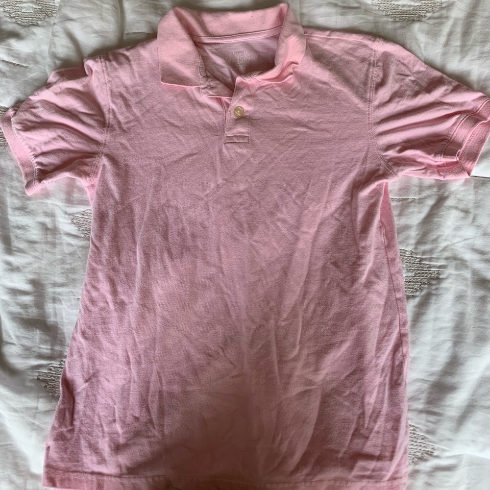 Salmon colored polo shirt. (Good condition)